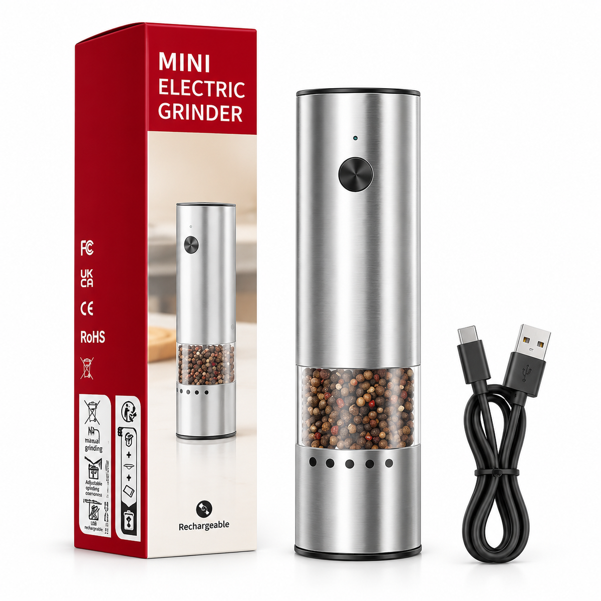 The Salt & Pepper Set. Electric Salt & Pepper Grinders