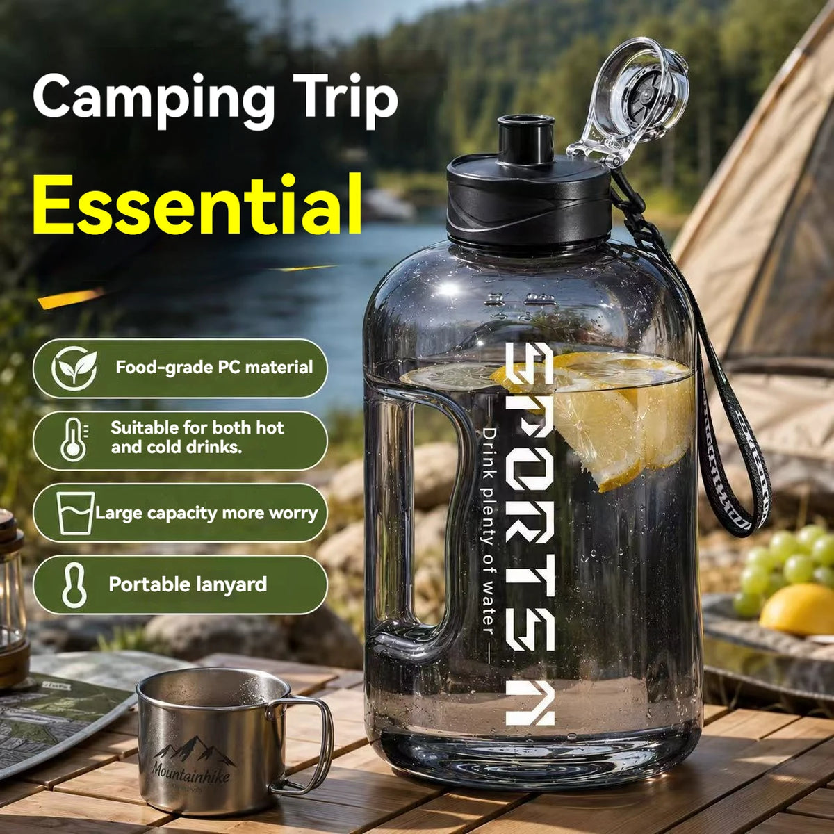 KIITCHLEY™ MegaSip Sports Bottle  Stay hydrated. Go further