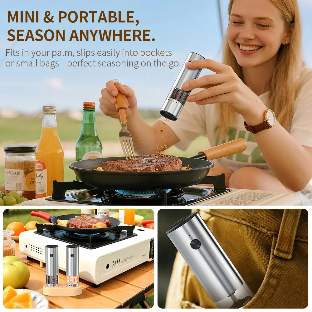 The Salt & Pepper Set. Electric Salt & Pepper Grinders