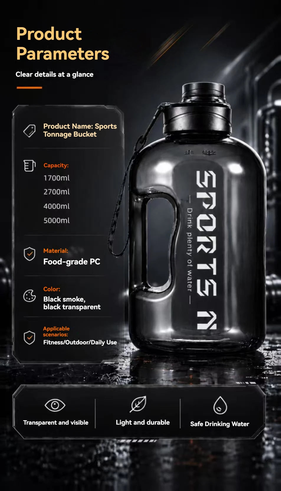 KIITCHLEY™ MegaSip Sports Bottle Stay hydrated. Go further